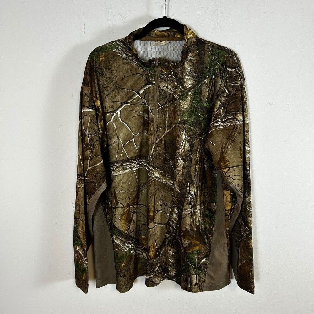 Redhead Realtree Camo 1/4 Zip Pullover Mens 2XL Long Sleeve Hunting Shirt